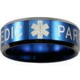 thumbnail image 2 of Blue Tungsten Paramedic Ring, 2 of 5