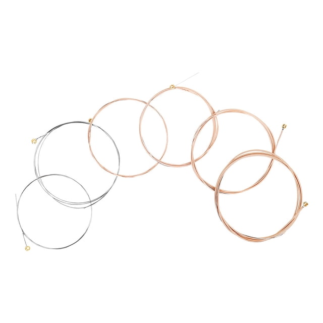 BRIGHTFUFU 6Pcs Professional Guitar Strings Metal Acoustic Folk Guitar Accessories Assorted Color
