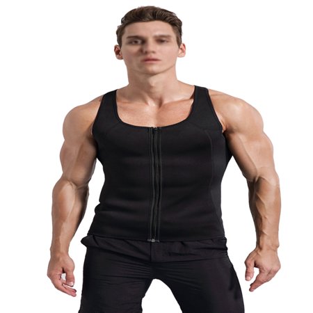 

Comfortable Breathable Slimming Vest Waist Compression Muscle Shirt Training Corset Body Fitness Shaper for Man Size M (Black)