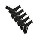 thumbnail image 1 of Womens Sexy Thong String Trousers Pack Lace Soft Lingerie Underwear Pack Of 5, 1 of 8