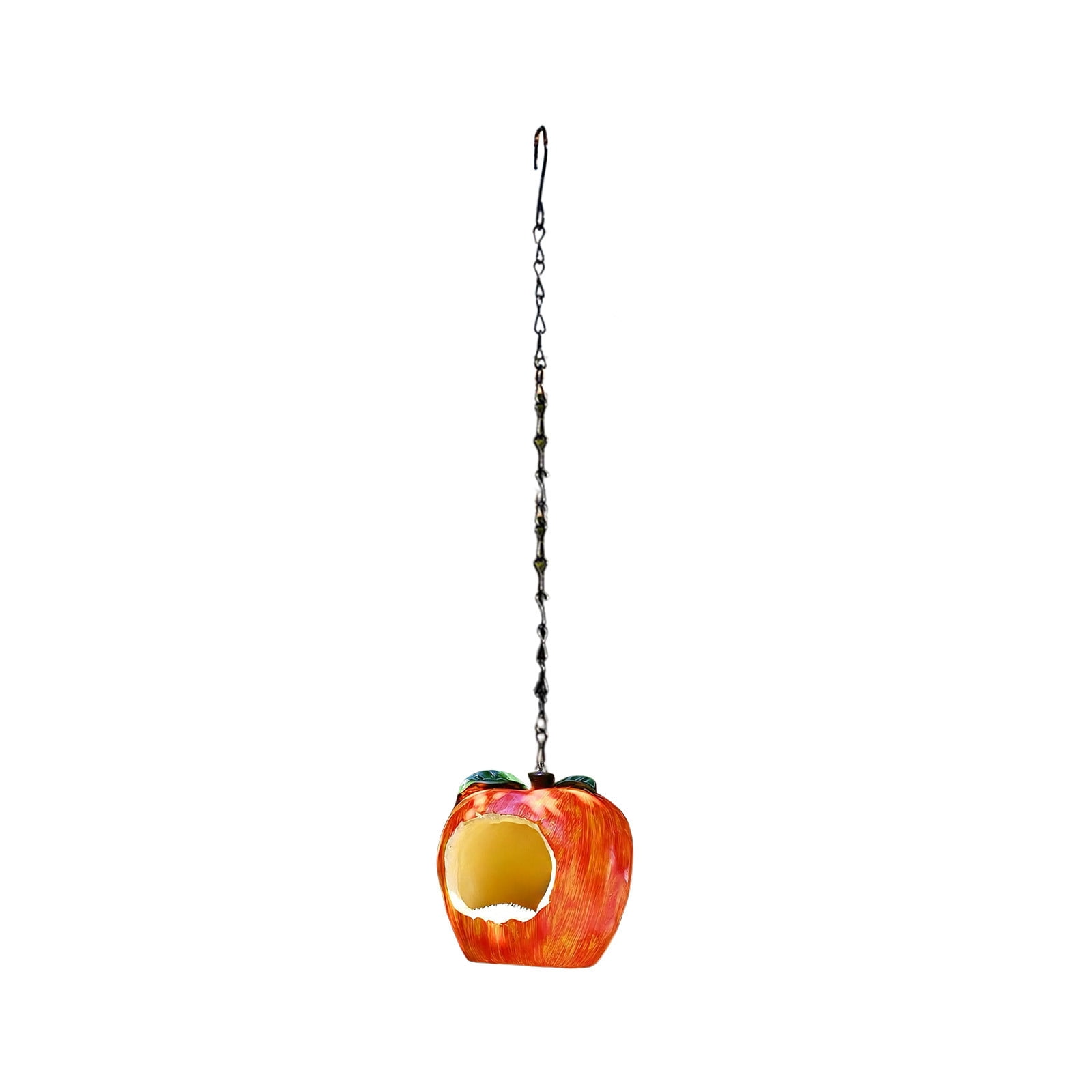 Cadancy Fruit Shaped Bird Feeder Outdoor Hanging Wild Bird Seeds Feeder Resin Garden Decor Patio Yard Decoration landscape Ornament Novetly Housewarming Gift