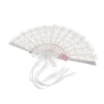 thumbnail image 2 of de mano plegable de encaje de moda Flor de perla de imitación para boda baile Prop, 2 of 9