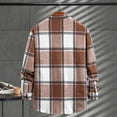 thumbnail image 4 of Xzbqbs Men's Flannel Shirts Long Sleeve Casual Plaid Button Down Lapel Shirt Fashion Lightweight Collared Classic Shirts for Men, 4 of 9