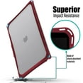 thumbnail image 2 of IBENZER Hexpact Case for MacBook Air 13 Inch 2022 2021 2020 M1 A2337 A2179 A1932, Heavy Duty Case with Screen Lock for Mac Air 13, Wine Red, W-LC-HPE-AT13-WR, 2 of 7