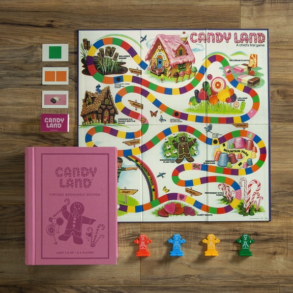 WS Game Company Candy Land Vintage Bookshelf Edition Kids Board Game