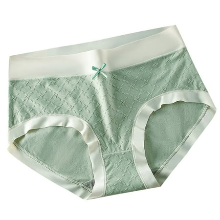 Bigersell Cotton Underwear for Women Seamless Clearance High Waist Underwear Women Boyshort Thongs Panty Style P-1827 Cotton Boyshort Panties Thong Briefs Mid Waist Women Cheeky Panties Green XXL