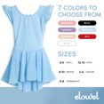 thumbnail image 4 of Elowel Girls Leotard Toddlers Dress for Gymnastics Dance Ballet Baby Light Blue Size 8-10, 4 of 7