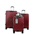 thumbnail image 1 of TRAVLR  Textured Print 3 Piece (20"25"29") Hardside Luggage Set Expandable,  Anti-Scratch, Mute Eight Wheels  Wheels and TSA Lock- Red, 1 of 6