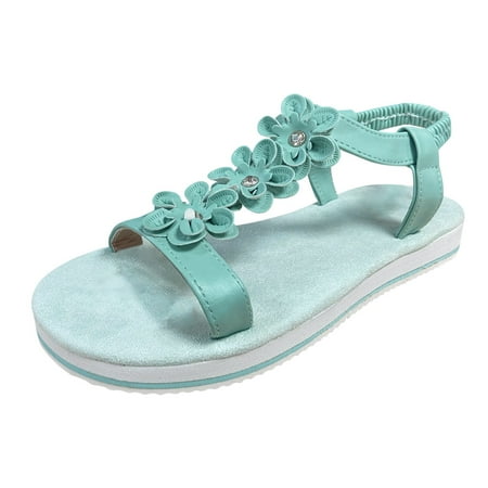 

NECHOLOGY Women Crystal Jelly Sandals Toe Summer Band Comfortable Peep Beach Fisherman Sandals for Women Platform Green 7.5