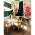 thumbnail image 5 of nqOlkjepod Outdoor Curtains for Patio Waterproof, Pink Spring Floral Outdoor Privacy Panels Grommet, Vintage Rose Flower Retro Blackout Outside Curtains for Porch/Cabana/Pergola 54"x84", 2 Panels, 5 of 8