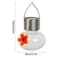 thumbnail image 3 of Blukids Solar Hummingbird Feeder, Waterproof Solar Lantern Hummingbird Feeders for Outdoors, Tinted Glass Lamp Hanging Bird Feeder for Garden, Balcony, Terrace Decor（B）, 3 of 8