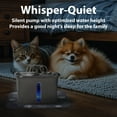 thumbnail image 4 of Ophanie 95oz/2.8L Stainless Steel Cat Water Fountain with Replacement Filters & Silicone Mat, Automatic Water Dispenser for Cats and Dogs, Electric Drinking Bowl Suitable for Multiple Pets, Silver, 4 of 13