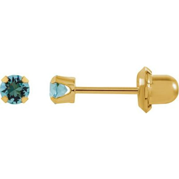 Jewelry by Sweet Pea 14K Yellow Gold Imitation Aquamarine Inverness