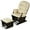 Beige, variant on Kepooman Wood Baby Glider and Ottoman Cushion Set with Padded Armrests for Nursing-Light Gray