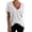 White, variant on Women's Deep V-Neck Short Sleeve T Shirt Casual Loose Fit Slub Knit Tops,XXL
