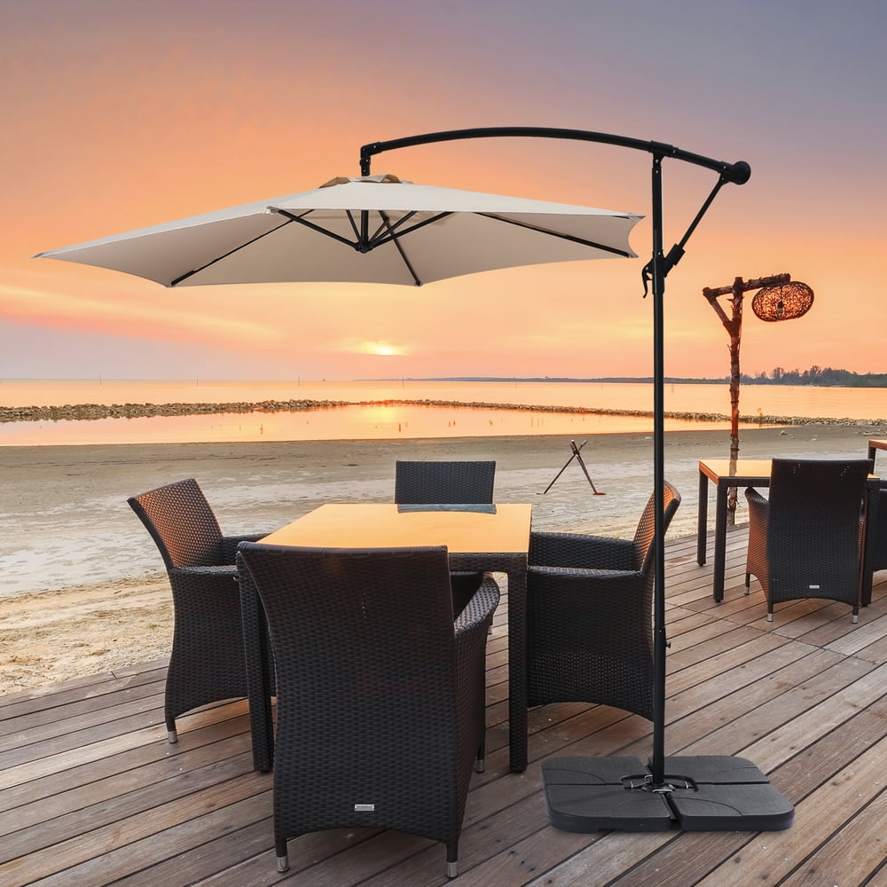 Kepooman 10 FT Cantilever Patio Umbrella, Deluxe Heavy Duty Outdoor Offset Hanging Umbrellas Without Base for Market, Pool, Garden, and Outdoor Life, Top Color Kepooman 10 FT Cantilever Patio Umbrella, Deluxe Heavy Duty Outdoor Offset Hanging Umbrellas Without Base for Market, Pool, Garden, and Outdoor Life, Top Color