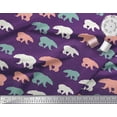 thumbnail image 3 of Soimoi Purple Cotton Duck Fabric Colorful Polar Bear Animal Fabric Prints By Yard 42 Inch Wide, 3 of 3
