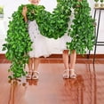 thumbnail image 6 of 100/2M Artificial Green Ivy Vine Garland Fake Leaf Plants Rattan Hanging Creeper Garlands for Garden Wedding Party Wall Decors, 6 of 9
