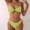 Green, variant on Womens Swimsuits Women Solid Color Lace-Up Split Swimsuit Bikini Beach Hot Spring Two-Piece Swimsuit Suit