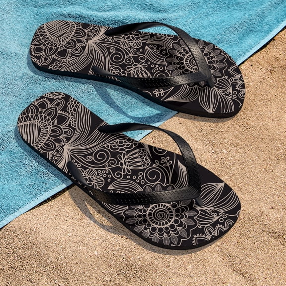 "Geometric Garden" Unisex Flip-Flops