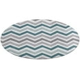 thumbnail image 5 of Aqua Chevron Pattern Round Carpet Circle Rug Outdoor Patio Area Rug Washable Large Area Rugs Hallway Room Decor Fitness Mats, 5 of 8