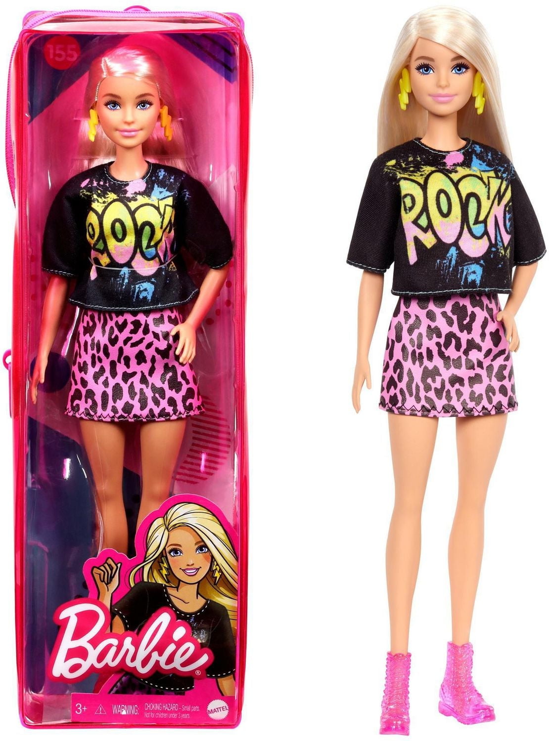 Poupée Barbie Fashionistas Tshirt Rock et Jupe