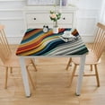 thumbnail image 3 of BANET Table Cloth, Decorative Tablecloths, Spillproof Soil Resistant Table Cover for Kitchen Colorful Stripe, 3 of 7
