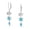 Silver-Blue, variant on Womens Created Blue Opal Judaica Menorah Star of David Dangle Earrings Sterling Silver