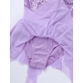 thumbnail image 6 of Mufeng Kids Girls Sequin Ballet Tutu Dress Ballerina Costume Halter Neck Dance Dresses Mesh Skirt Lavender 14, 6 of 7