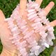 thumbnail image 3 of Piedra preciosa curativa de cuarzo rosa Natural, punto de punta de lágrima suave, colgante de 5-23mm, cuentas de gota de 15 pulgadas para fabricación de joyería artesanal, 3 of 5