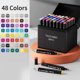 thumbnail image 1 of Ensemble de stylos marqueurs de couleur, 80 couleurs, marqueurs artistiques à l'alcool, stylos de coloration rechargeables, double pointe, dessin Manga, fournitures scolaires d'art, 1 of 4