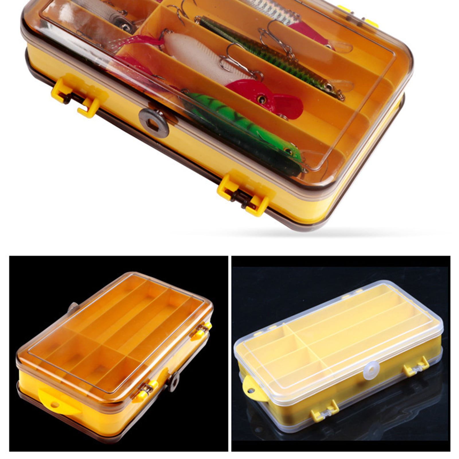 Details about   Portable Fishing Tackle Box Artificial Lure Bait Waist Box Case Bag 
