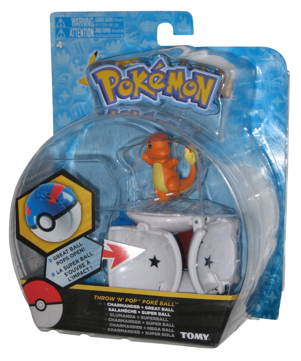 Pokemon Throw 'n' Pop Pokeball Charmander & Great Ball Figure Set