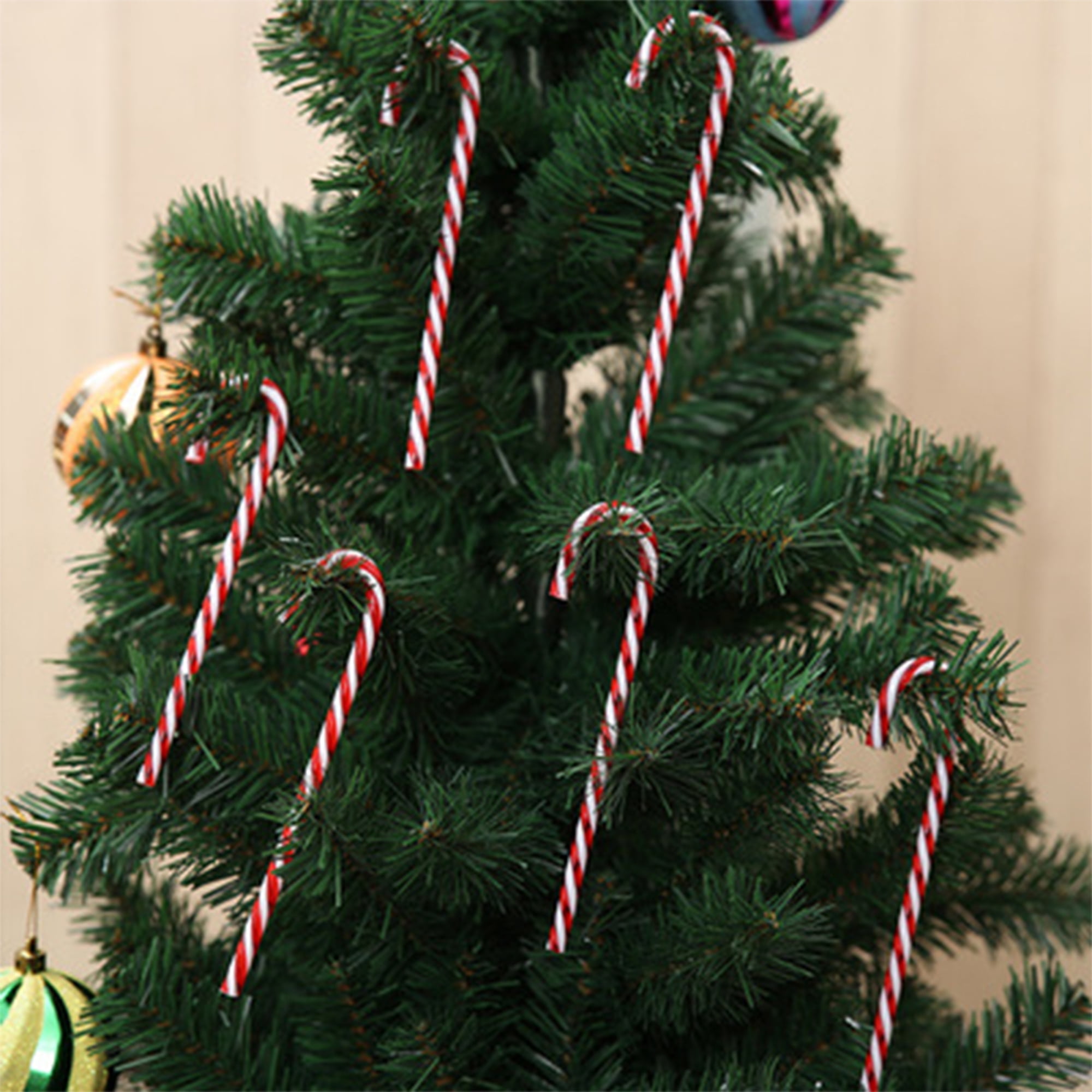 DIY Craft Xmas Tree Decor Christmas Candy Cane Hanging Ornaments Crutch Pendant 
