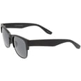 thumbnail image 3 of sunglassLA - Contemporary Wide Temple Keyhole Nose Bridge Half-Frame Sunglasses - 54mm, 3 of 4