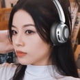 thumbnail image 3 of Retro Over-Ear Wireless Headphones Bluetooth 5.4 with Mic 40MM Dynamic Driver HIFI Sound Lightweight For Small Head Design OOTD, 3 of 26