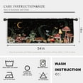 thumbnail image 3 of Mushroom Fairy Kitchen Curtain Valance 54W x 18H Rod Pocket Black Night Gothic Cottagecore Witchy Mysterious Botanical Window Treatment for Living Room Bedroom Bathroom, 3 of 5
