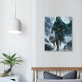thumbnail image 4 of Nawypu Modern Abstract Art Dog Head Human Canvas Poster Wall Art Decoration for bedroom, living room, office, restaurant, hotel, home decor, 4 of 5