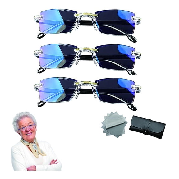 2026 New Sapphire High Hardness Anti-Blue Progressive, Auto Focus Glasses Self Adjusting, Intelligent Dual Focus Glasses