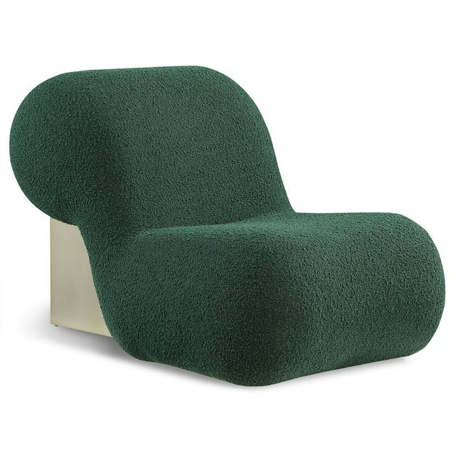 Meridian Furniture Quadra Fauteuil d'Appoint en Tissu Bouclé Vert