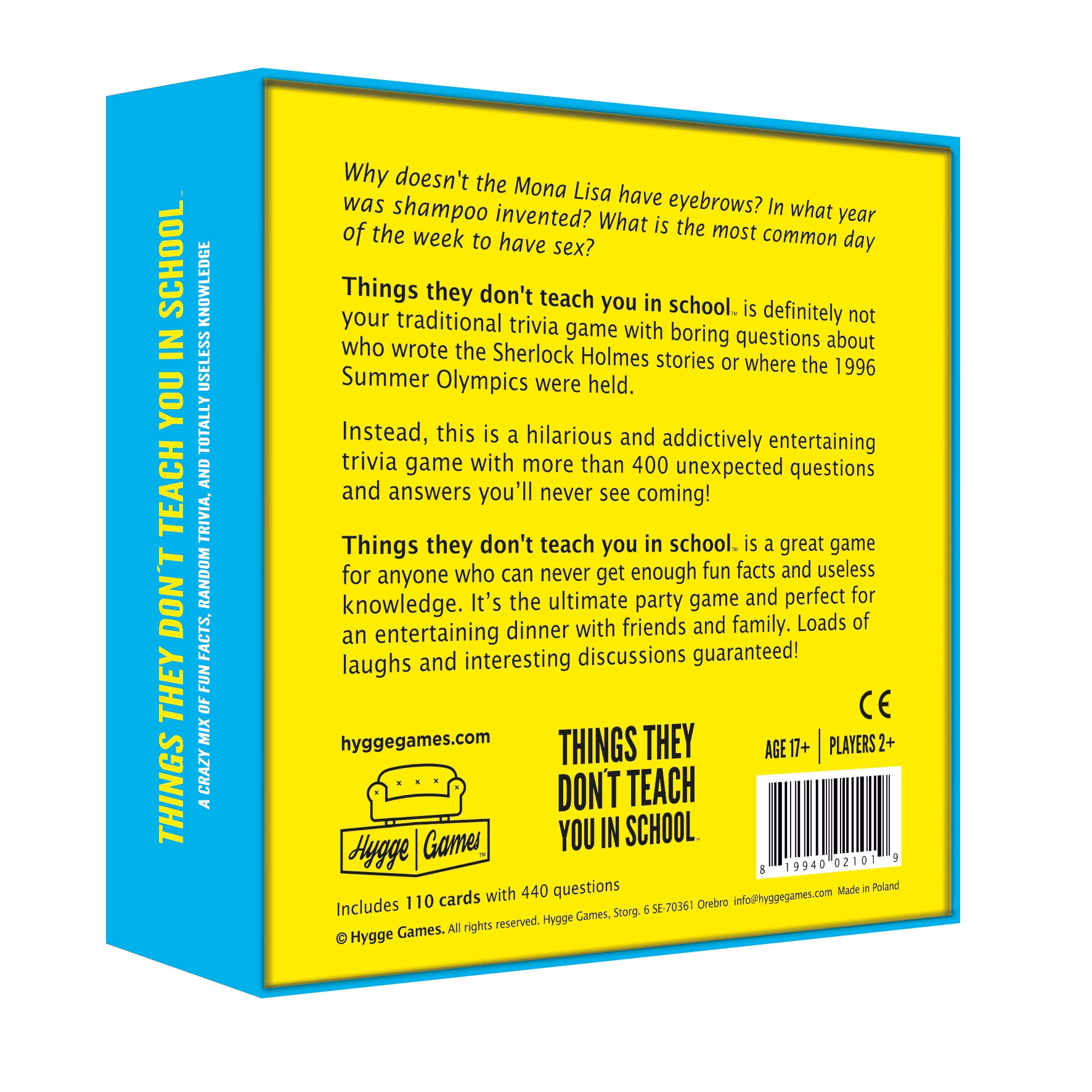 Things They Don't Teach You in School A Party Trivia Game by Hygge Games