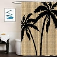 thumbnail image 2 of JOOCAR Palms Tree Matting Shower Curtain for Bathroom Decoration Fabric Shower Curtain set with 12 Hooks,72x72, 2 of 7