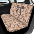 thumbnail image 3 of HUISEFOR 4 Pcs Camo Bow Car Seat Cover Set All-Season Protection Soft Anti Slip, Stretch Polyester Fabric Cover, Front Rear Seat Protectors, Fits for Vehicle Cars SUV, 3 of 6