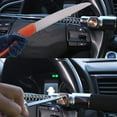 thumbnail image 4 of Pioe Verrou de Volant de Voiture Antivol Universel s'Adapte aux Accessoires de Voiture Verrous Ajustables avec Marteau de Secours Brise-Fenêtre 3 Clés pour Tous Types de Voitures Vans et SUVs (Rouge), 4 of 4