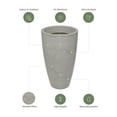 thumbnail image 5 of Ecobo 35.4 inches Eco-Friendly Round Pot Planter Vicenza Indoor/Outdoor use, Durable, Versatile & Lightweight, Designed by Brazilian Artisans, Contemporary All-Weather Design –White, 5 of 6