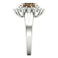 thumbnail image 3 of Clara Pucci 14K White Gold 2.72ct Champagne Halo Ring for Women, 3 of 7