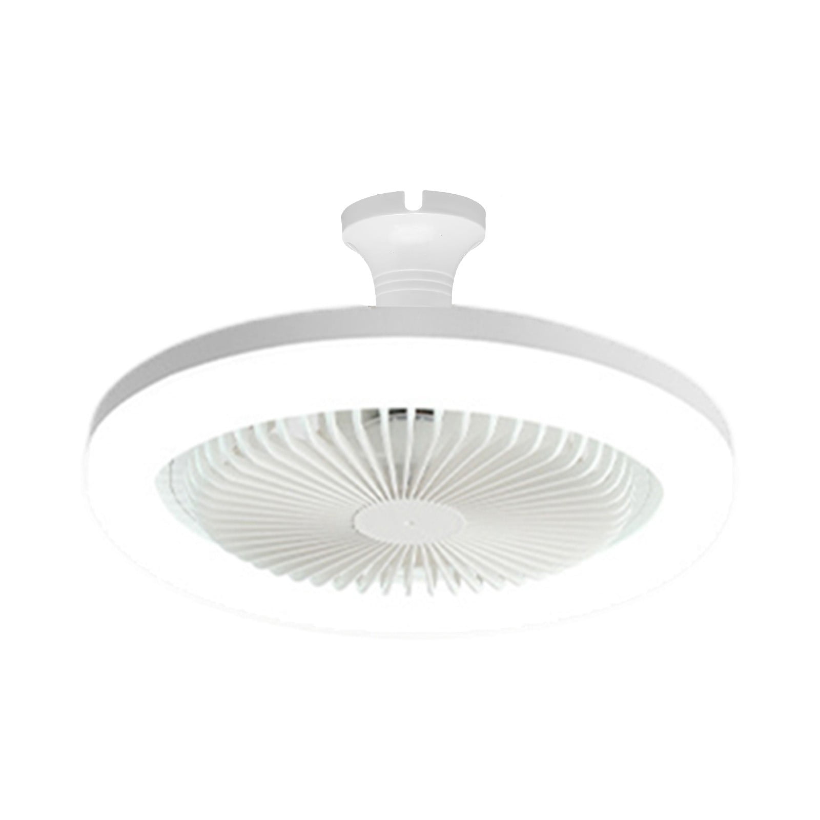 Byujiro E27 Screw-in 2-in-1 Ceiling Fan with LED Light Adjustable Speed Quiet Fan Light Combo Easy Install Fan with Light Socket for Bedroom, Living Room, Kitchen & Office Use