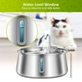thumbnail image 2 of ZEKIRY Cat Water Fountain Stainless Steel, 134oz/4L Automatic Water Fountain with Water Level Window, Ultra Quiet Dog Water Dispenser with Filter and Sponge, Faucet Water Fountain for Cat, Dog C97, 2 of 3