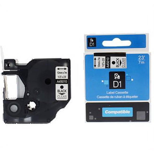 Zoomtoner Compatible for Dymo LabelPOINT 450 DYMO A45010 Ribbon Tape Cartridge Black on Clear 12 mm X 7 m