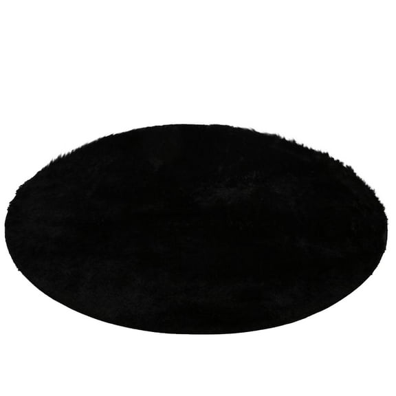 15.7 inches Mini Round Rug, Mini Rug Furry Rug Round Cushion for Chair, Furry Rug for Nail Desk, Shaggy Circular Rug Plush Rug